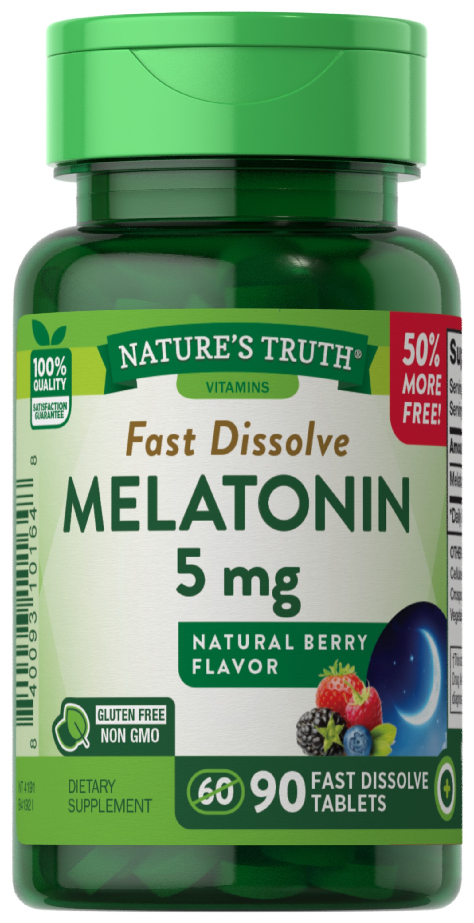 Nature's Truth Melatonin Tablets, 5 Mg, 90 Ct , CVS