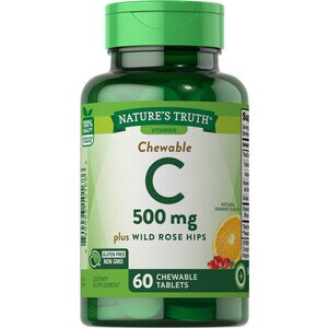 Nature's Truth Chewable Vitamin C 500 mg plus Wild Rose Hips