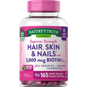 Nature's Truth - Suplemento dietario con biotina para el cabello, piel y uñas