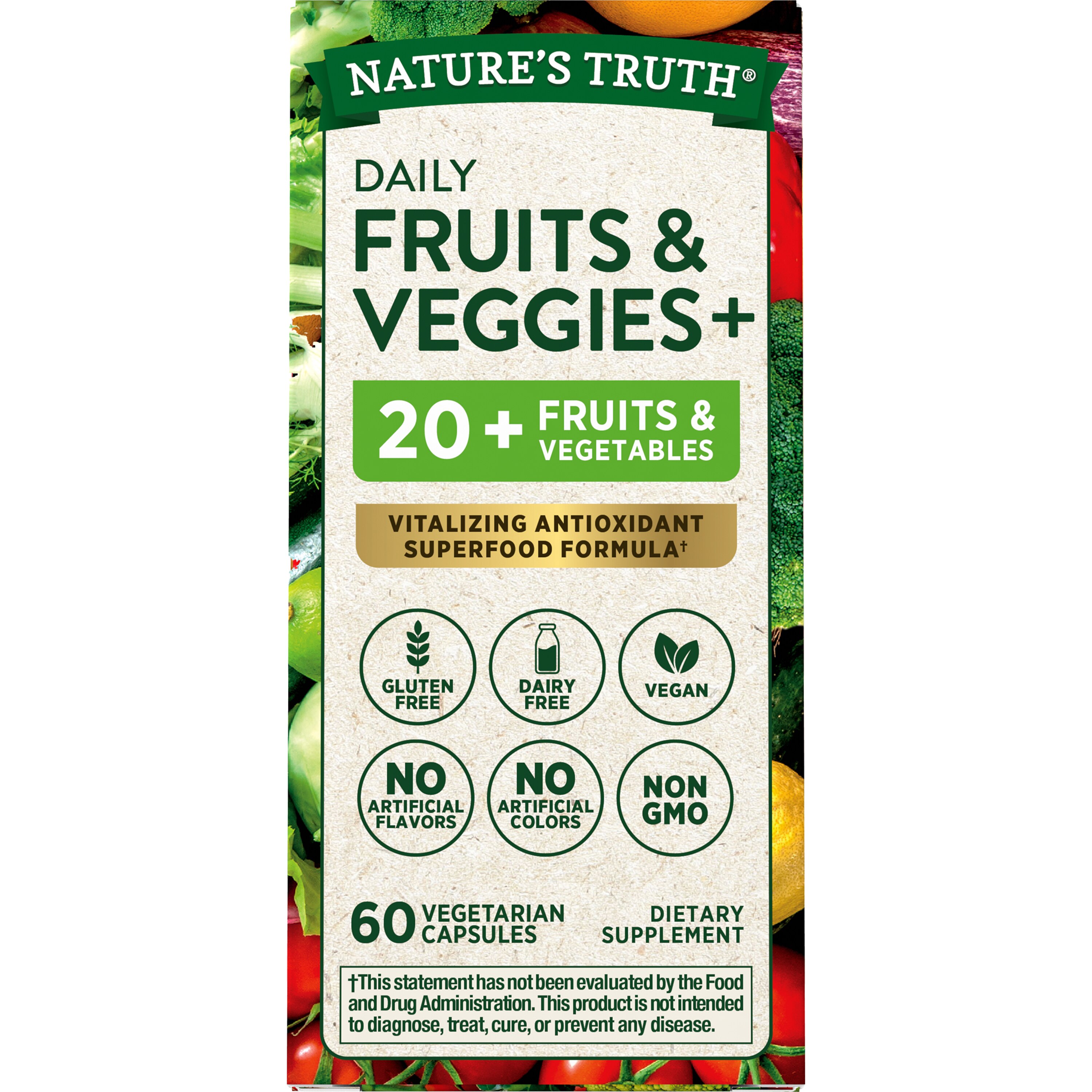 Nature's Truth Super Fruits & Veggies Capsules, 60 Ct , CVS