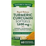 Nature's Truth Turmeric Curcumin Softgels, 1600 mg, 60 CT, thumbnail image 1 of 4