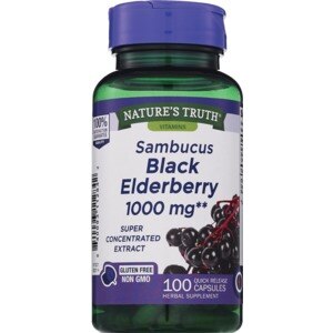 Nature's Truth Sambucus Black Elderberry - Suplemento dietario, 1000 mg