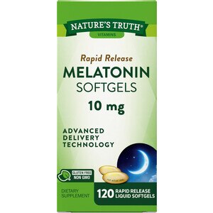 Nature's Truth Rapid Release Melatonin Softgels, 10 Mg, 120 Ct , CVS