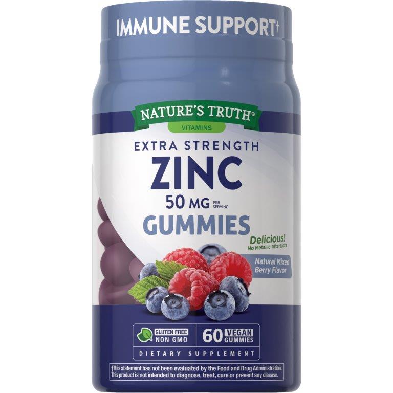 Nature's Truth Zinc Gummies, 50 Mg, 60 Ct , CVS