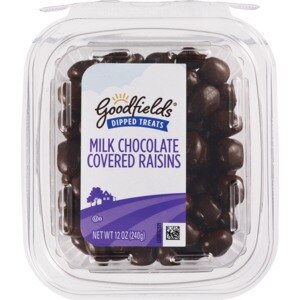 Goodfields - Pasas bañadas en chocolate con leche, 12 oz