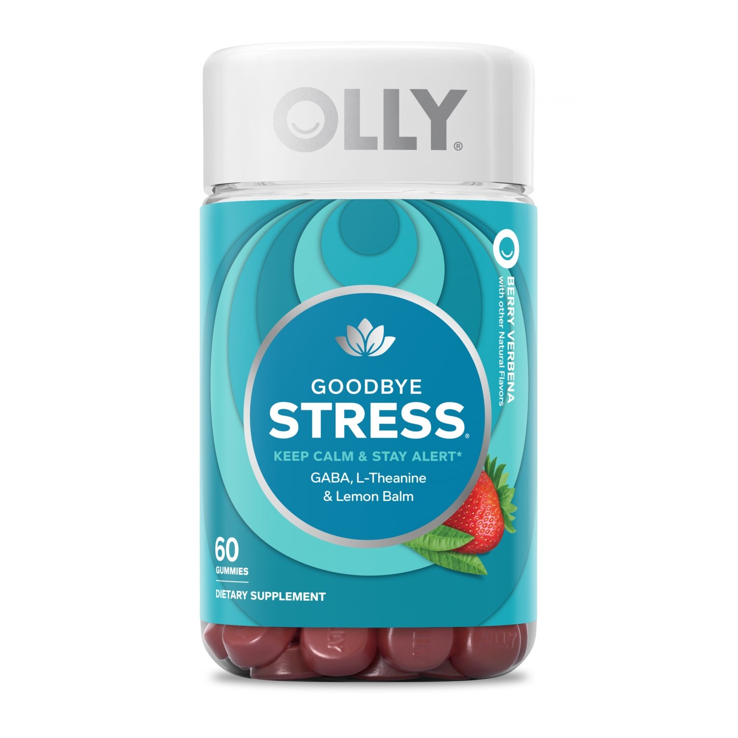OLLY Goodbye Stress Gummies, Berry Verbena, 60 Ct , CVS