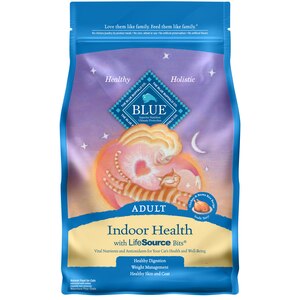Blue Buffalo Indoor Health Natural Adult Dry Cat Food, Chicken & Brown Rice, 2-lb