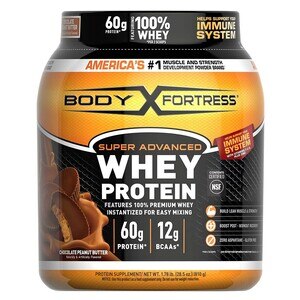 Body Fortress Super Advanced Whey Protein Powder Chocolate Peanut Butter, 28.5 Oz - 32 Oz , CVS