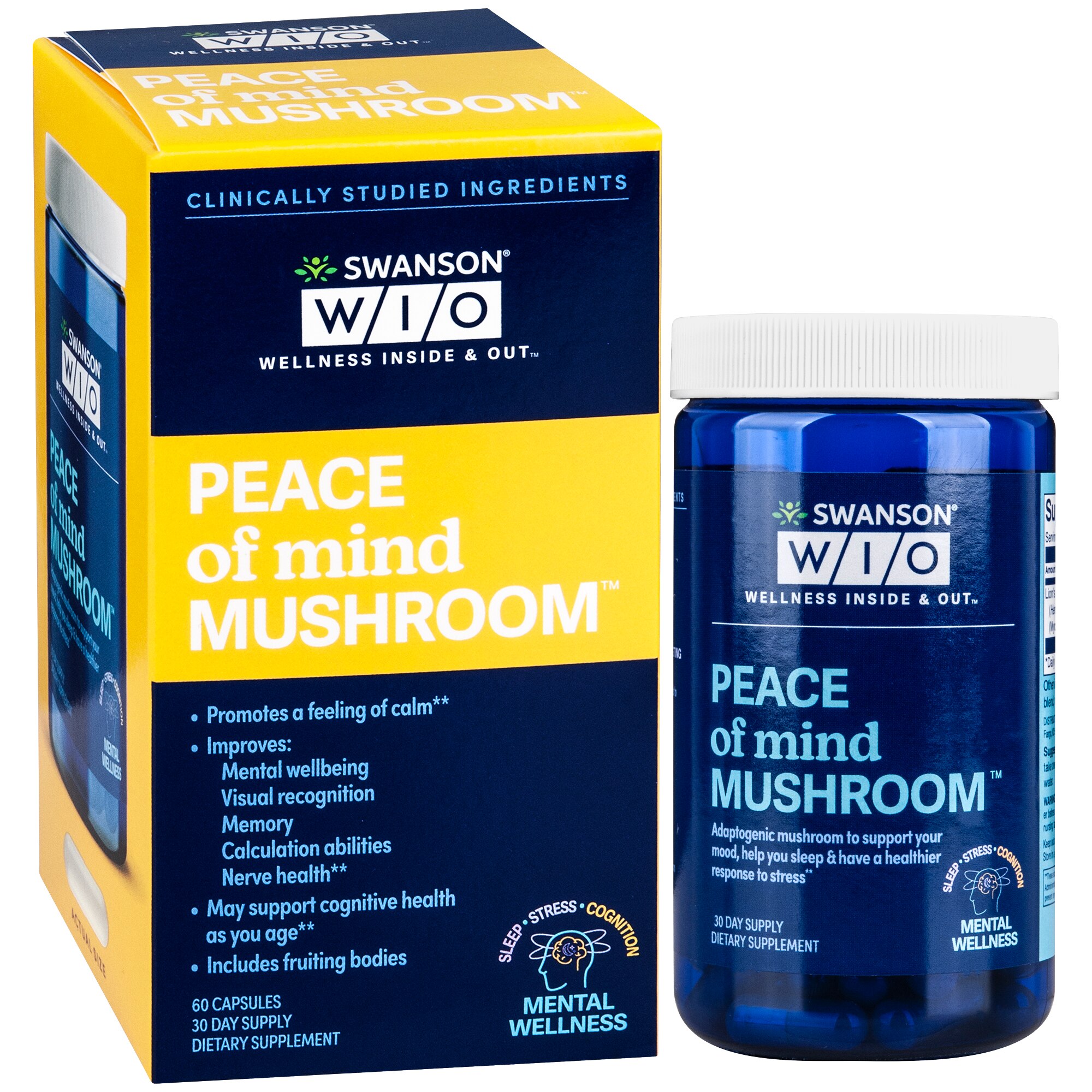 Swanson WIO Peace Of Mind Mushroom, 60 Ct , CVS
