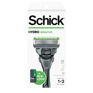 Schick Hydro Sensitive Men's 5-Blade Razor + 2 Refills