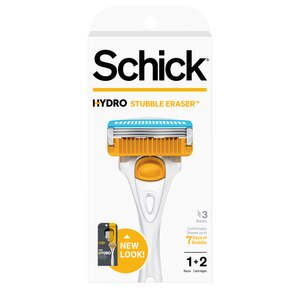 Schick Hydro Skin Comfort Stubble Eraser Razor + 2 Refills