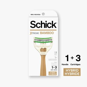 Schick Xtreme Bamboo 3-Blade Disposable Razor + 3 Razor Blade Refills