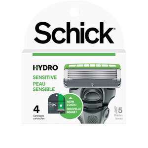 Schick Hydro Sensitive Men's 5-Blade Refills, 4 CT