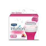 Schick Intuition 4-Blade Razor Blade Refills, Island Berry, 6 CT, thumbnail image 1 of 3