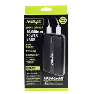 PowerXcel Powerbank Black, 10, 000 MAh , CVS