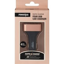 Rapid Charge 4 - Cargador de auto USB, Rose Gold