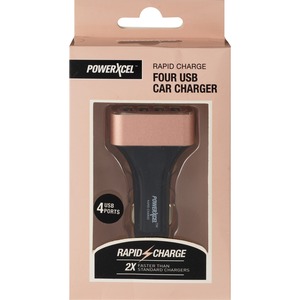 Rapid Charge 4 - Cargador de auto USB, Rose Gold