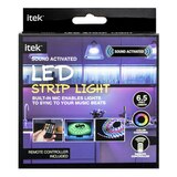 Itek Sound Activated LED Strip Light, thumbnail image 1 of 4