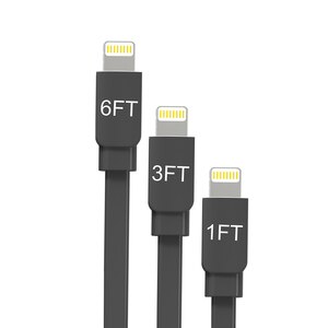 PowerXcel 3 Pack Type C Cables (6 Ft, 3 Ft , 1 Ft) , CVS