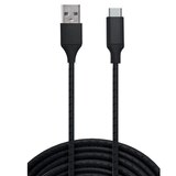 PowerXcel USB-A to Type C Ultra Durable Charge and Sync Cable, Black, thumbnail image 4 of 4