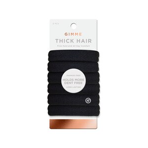 Gimme Thick Hair Elastics, Black, 6 Ct , CVS