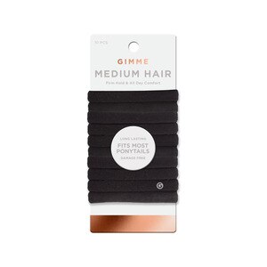 Gimme Medium Hair Elastics, Black, 10 Ct , CVS