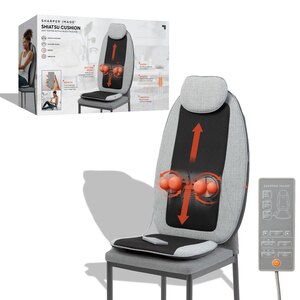 Sharper Image Massager Seat Topper 4-Node Shiatsu with Heat