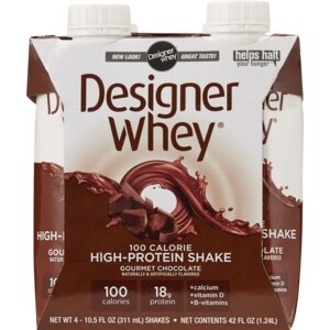 Designer Whey 100 Calorie High-Protein Shake Gourmet Chocolate 4-Pack