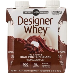  Designer Whey 100 Calorie High-Protein Shake Gourmet Chocolate 4-Pack 