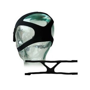 Sunset Healthcare Solutions - Banda para la cabeza de 4 puntos universal para CPAP, con tiras, tamaño único, negro