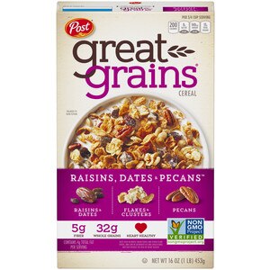 Great Grains - Cereal, Raisins, Dates & Pecans, 16 oz