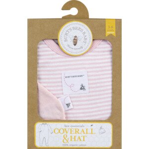 Burt's Bees Striped Coverall & Solid Hat, Blossom Pink, 3-6 Months , CVS