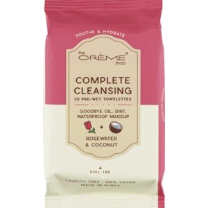 The Creme Shop Rosewater & Coconut Complete Cleansing Wipes, 20CT