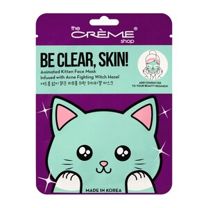 The Creme Shop Be Clear, Skin Animated Kitten Face Mask Acne Fighting Witch Hazel , CVS