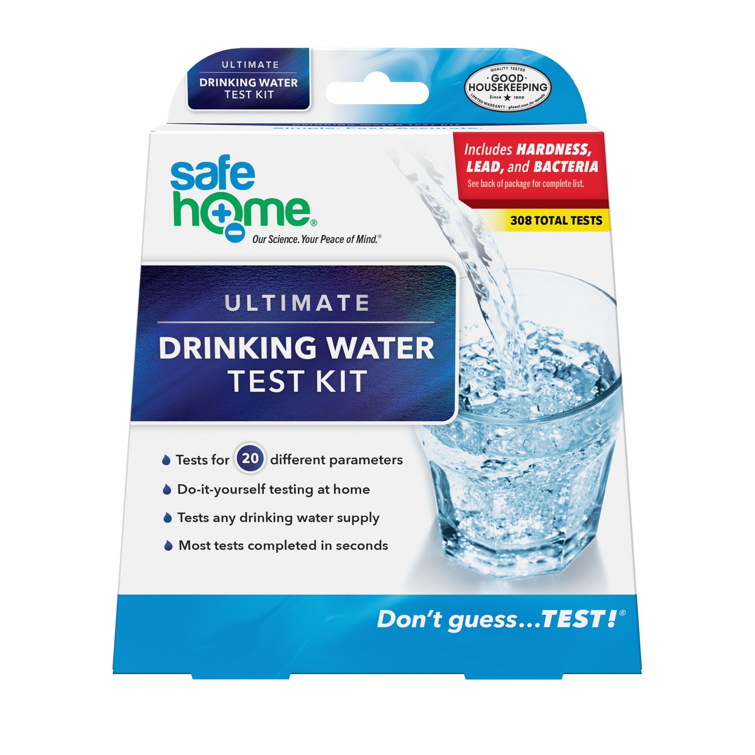 Safe Home Ultimate Water Test Kit, 308 Ct , CVS