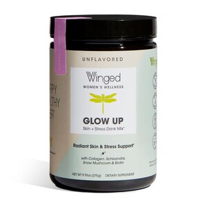 WINGED Glow Up Skin + Stress Drink Mix, Unflavored, 9.7 Oz , CVS