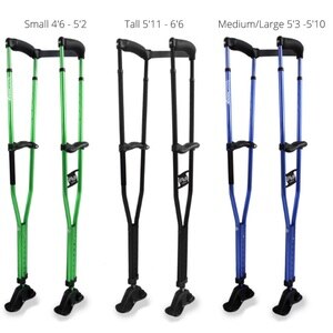 Dynamo Sport Swings Modern Crutches, Anti-Slip Strap Included, Supports 300 Lbs, Blue, Medium/Large , CVS