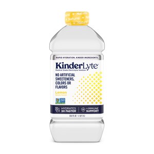 Kinderlyte Electrolyte Drink, Natural Lemonade, 33.8 OZ