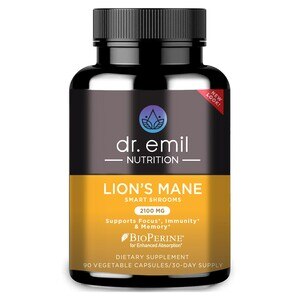 Dr. Emil Lion's Mane Focus, Immunity & Memory Support Capsules, 90 CT