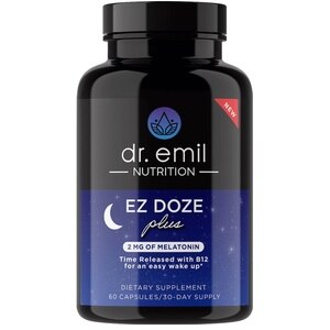 Dr. Emil Nutrition EZ DOZE Plus Melatonin 2mg Capsules, 60 CT