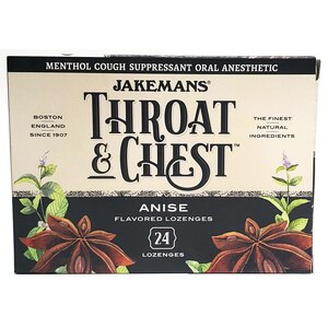 Jakemans Throat & Chest Anise Lozenges Box, Pack Of 4, 24 Ct , CVS