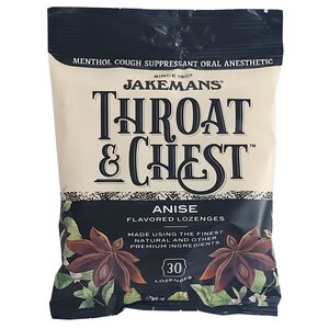 Jakemans Throat & Chest Anise Lozenges Bag, Pack Of 5, 30 Ct - 150 Ct , CVS