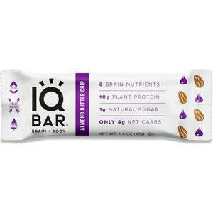 IQ Bar, Brain + Body Nutrition Bar, Almond Butter Chip - 1.6 Oz , CVS