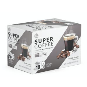 Kitu Super Coffee Recyclable Brew Cup Pods with Vitamins and Antioxidants, Dark Roast, 10 CT