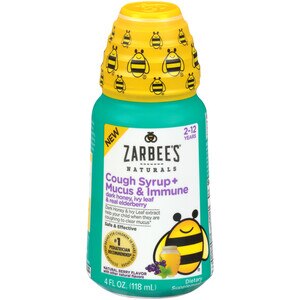 Zarbee's Naturals Children's Cough Syrup + Mucus & Immune, Berry