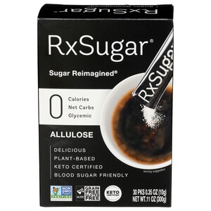 RxSugar Thirty Stick Pack Carton, Keto Sugar Replacement