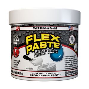Flex Paste Super Thick Rubberized Paste, White, 1 LB