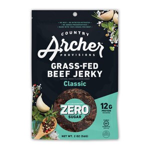 Country Archer Classic Grass-Fed Beef Jerky, Zero Sugar, 2 OZ