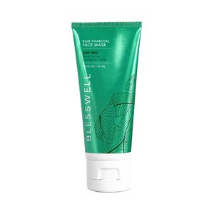 BLESSWELL Blue Charcoal Face Mask with 300mg CBD, 2 OZ - State Restrictions Apply