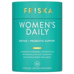 FRISKA Women's Daily Enzyme + Probiotic - Suplemento dietario botánico para la salud del sistema inmune, 30 u.
